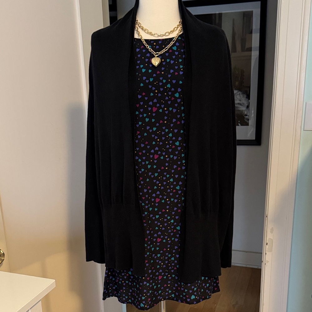Moda International Black Women's Cashmere Blend Cardigan